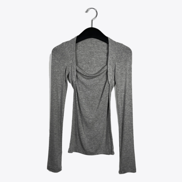 [오브르밍] 여성 슬림 스퀘어 볼레로 긴팔 티셔츠