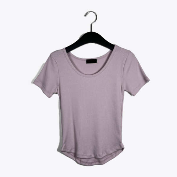 [오브르밍] 여성 유넥 슬림 쫄티 크롭 반팔 티셔츠